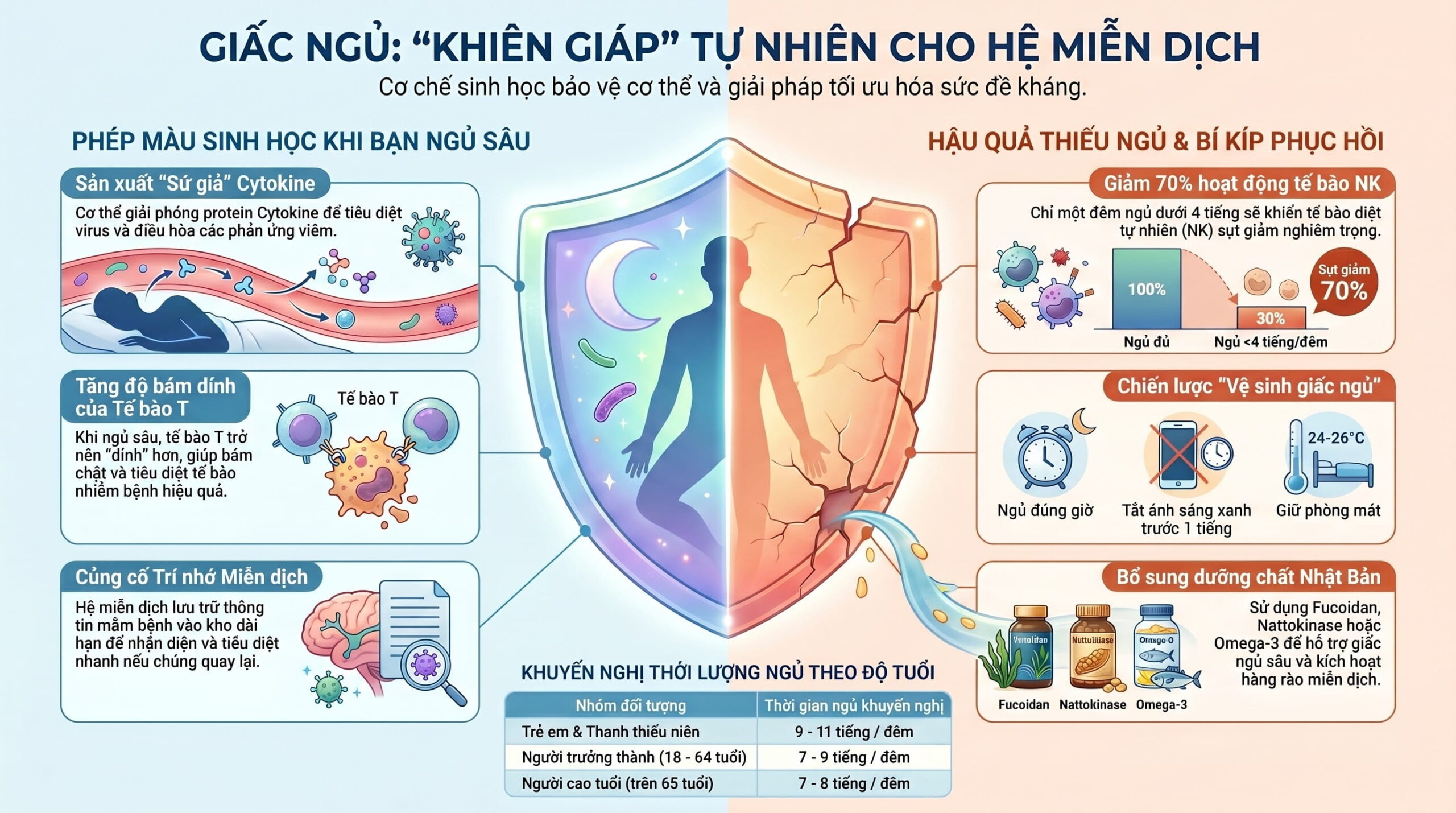 Ngủ đủ giấc giúp hệ miễn dịch hoạt động tốt hơn như thế nào?
