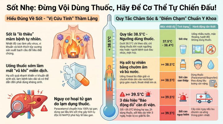 Có nên dùng thuốc hạ sốt ngay khi vừa sốt nhẹ?