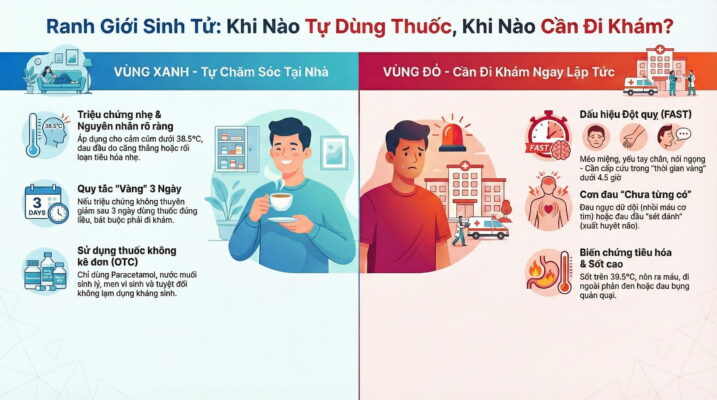 Khi nào nên tự dùng thuốc tại nhà và khi nào cần đi khám?
