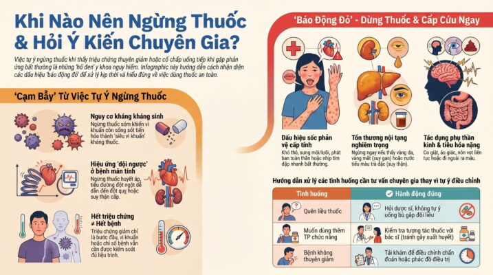 Khi nào nên ngừng thuốc và hỏi ý kiến chuyên gia?