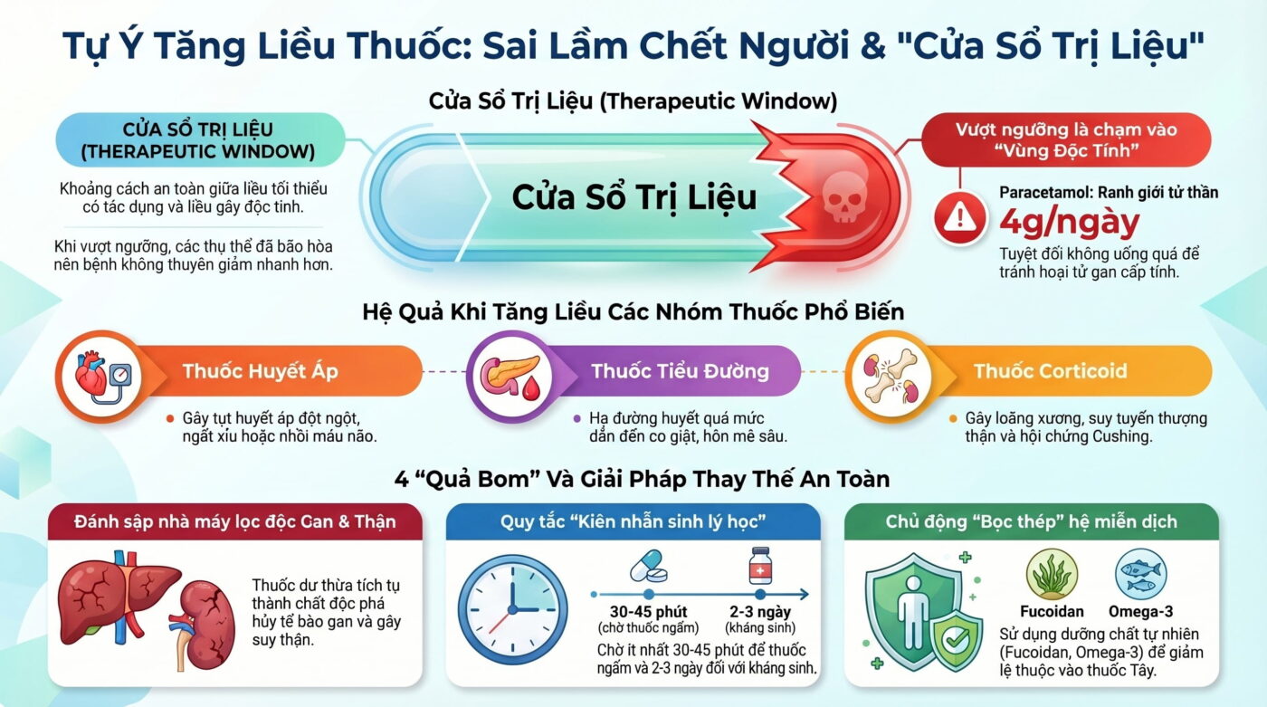 Vì sao không nên tự ý tăng liều thuốc khi chưa có chỉ định