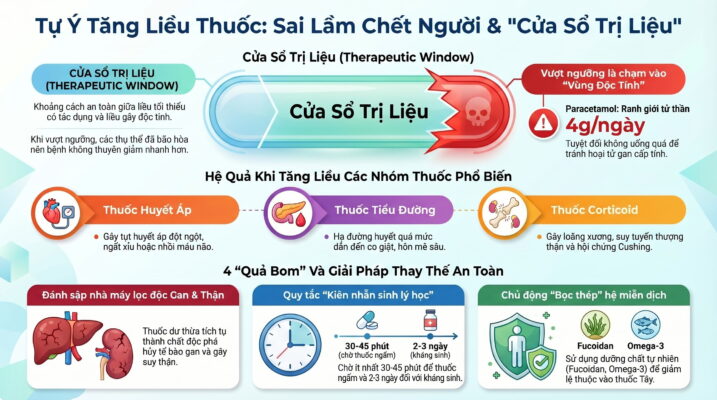 Vì sao không nên tự ý tăng liều thuốc khi chưa có chỉ định