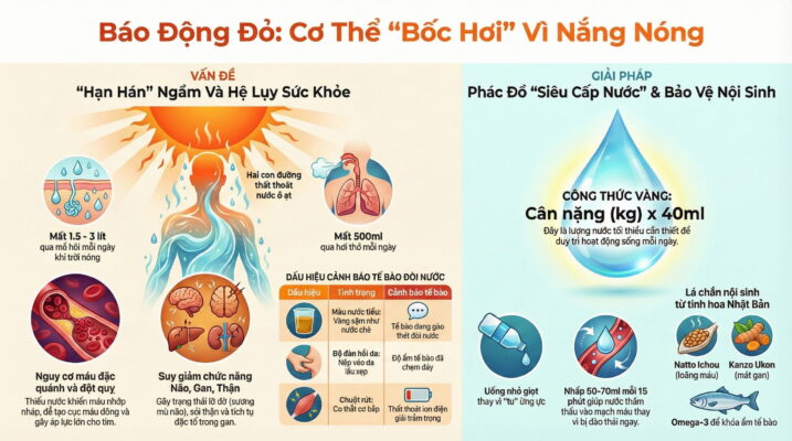 Trời nóng khiến cơ thể mất nước nhanh ra sao?