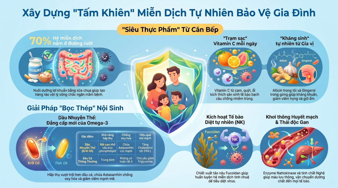 Những thực phẩm giúp tăng sức đề kháng tự nhiên
