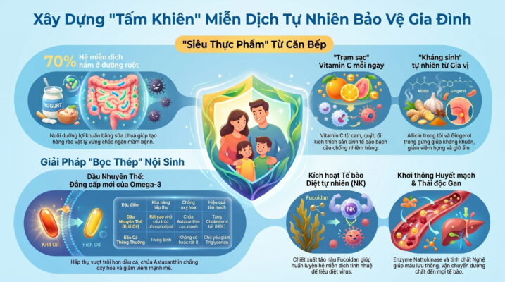 Những thực phẩm giúp tăng sức đề kháng tự nhiên