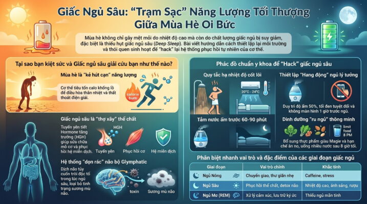 Tầm quan trọng của giấc ngủ sâu trong việc phục hồi năng lượng giữa mùa hè