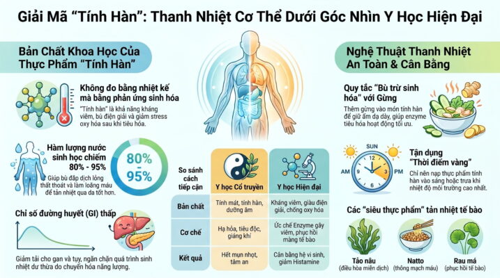 Giải mã các thực phẩm "có tính hàn" giúp thanh nhiệt theo Y học hiện đại