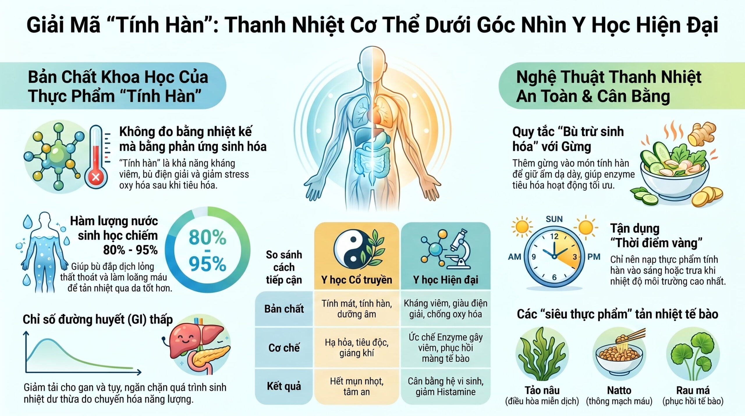 Giải mã các thực phẩm "có tính hàn" giúp thanh nhiệt theo Y học hiện đại