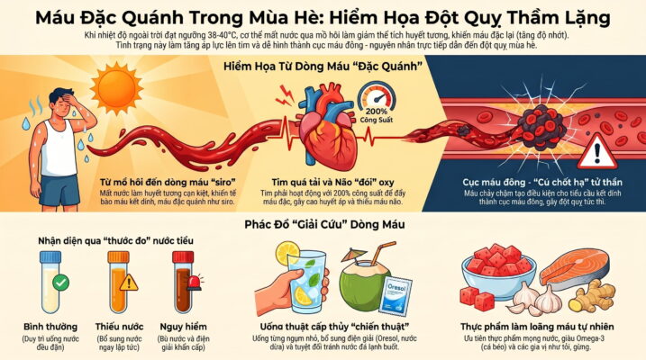 Độ nhớt của máu tăng cao trong ngày hè oi bức: Mối nguy hiểm thầm lặng
