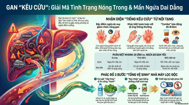 Nóng trong người, mẩn ngứa dai dẳng: Khi chức năng thải độc gan đang kêu cứu