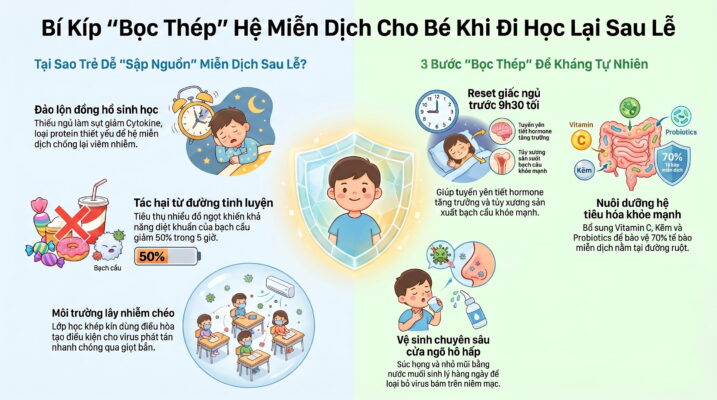 Trẻ mầm non đi học lại sau lễ Mẹ cần chuẩn bị gì để tăng đề kháng tự nhiên