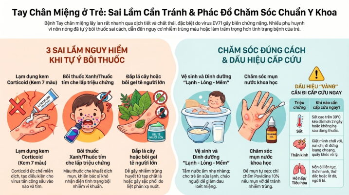 Bệnh Tay chân miệng lây lan nhanh: Sai lầm của mẹ khi tự bôi thuốc cho trẻ